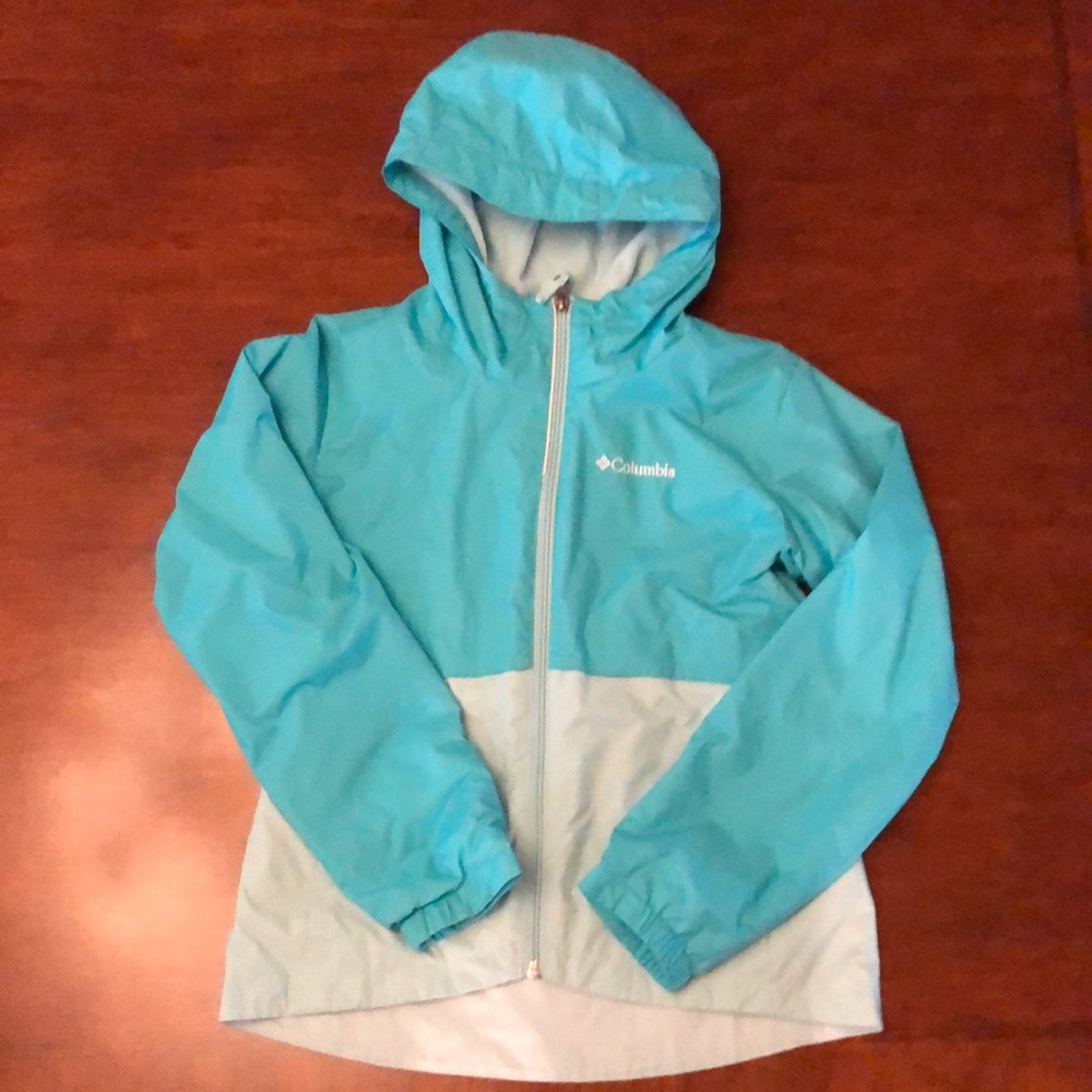 Girls Columbia Fleece Lined Anorak. Medium 10-12. Like new!!